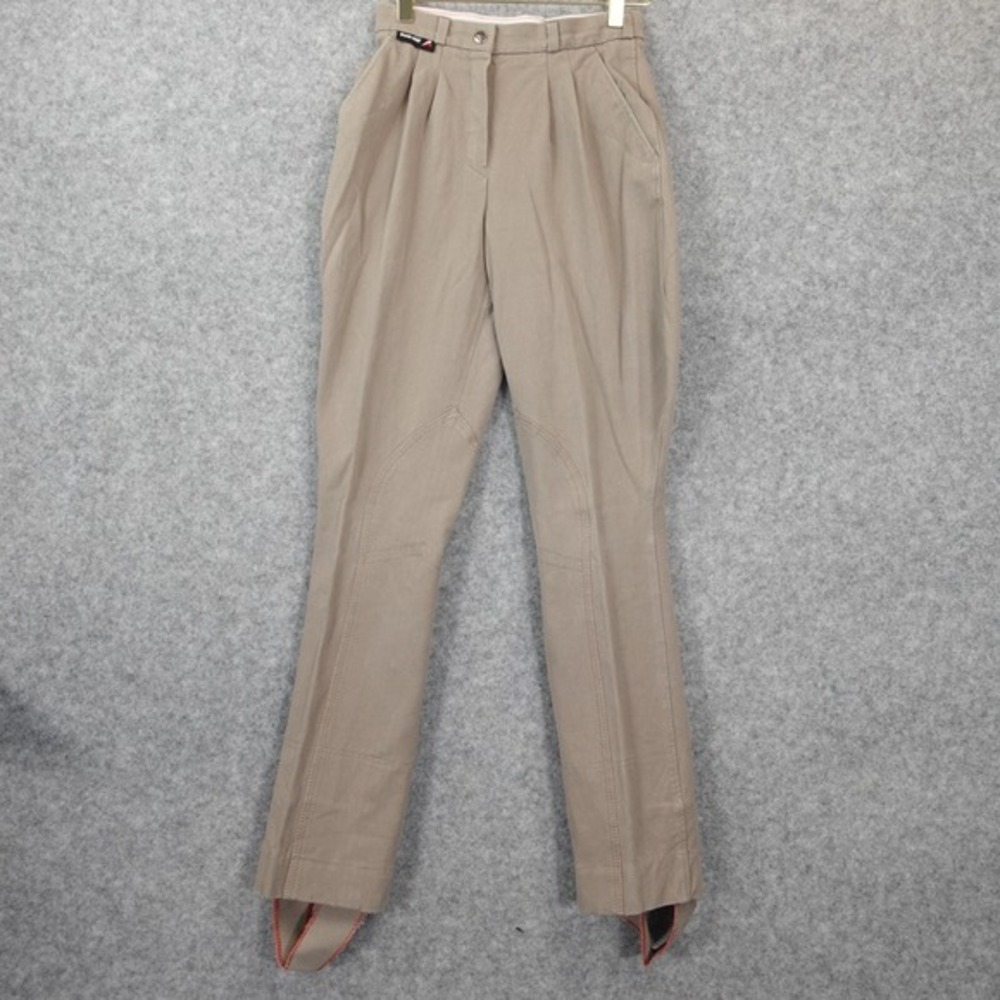 EURO STAR Riding Pants Womens XS Tan Stirrup Jodhpur Breeches Equestrian 24x29